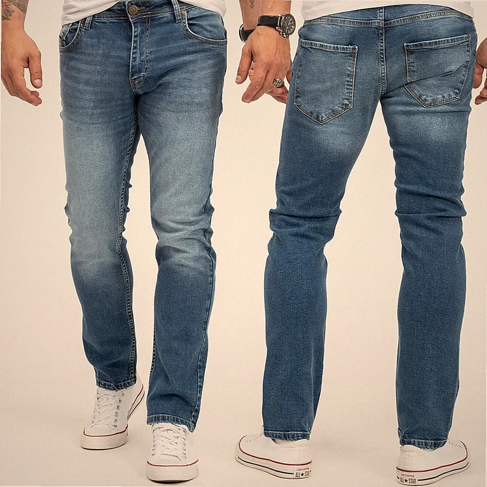 Herren Jeans Stretch Hose Lorenzo Loren Herrenjeans Regular Fit Blau LL-4002 NEU