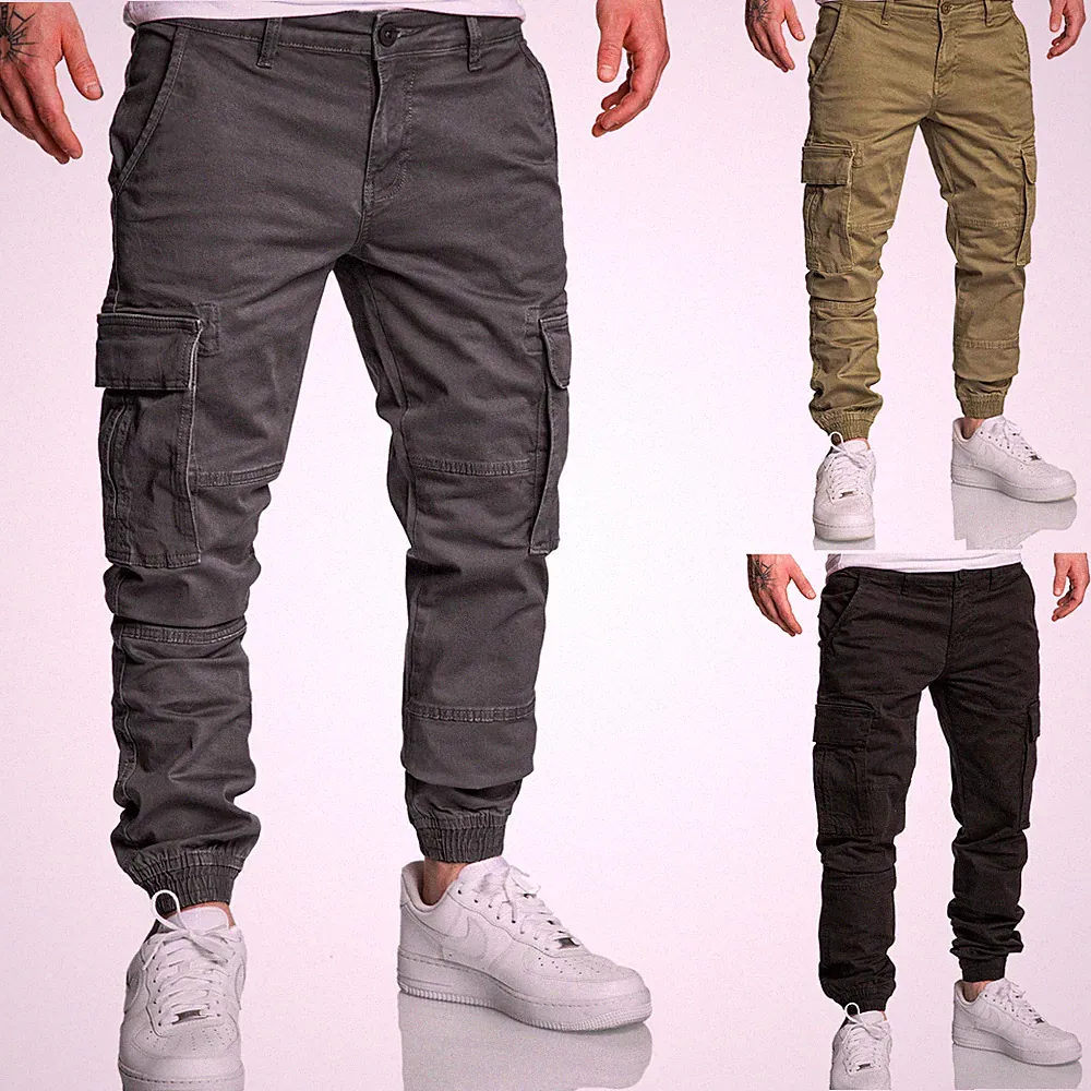 Herren Jogger Cargo Chino Jeans Hose 7020