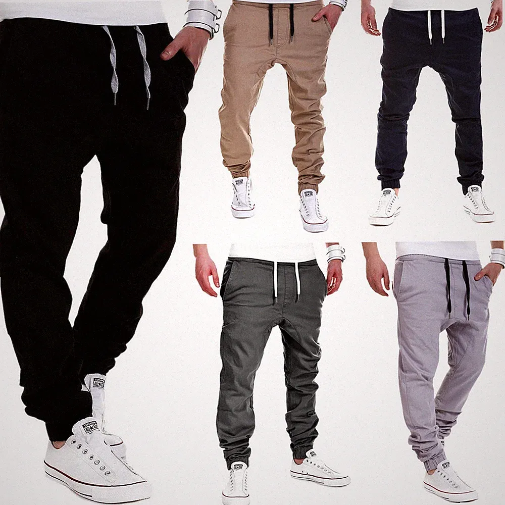 Herren Jogger Chino Hose Jogger Jeans Cargohose Jogginghose Low Crotch Pants NEU