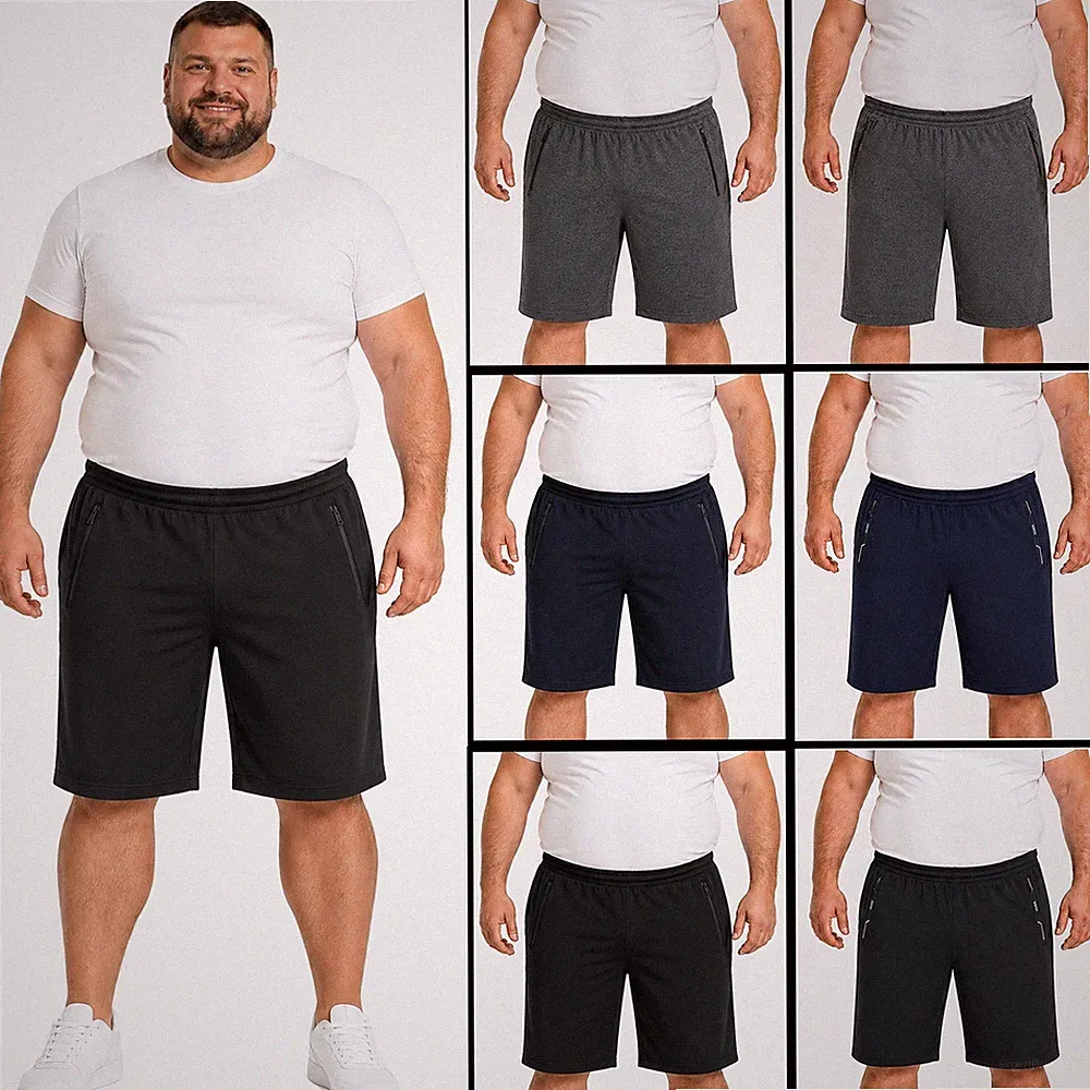 Herren Jogging Shorts Kurze Hose Sweatshorts Plus Size Sport Bermudas 4XL-8XL