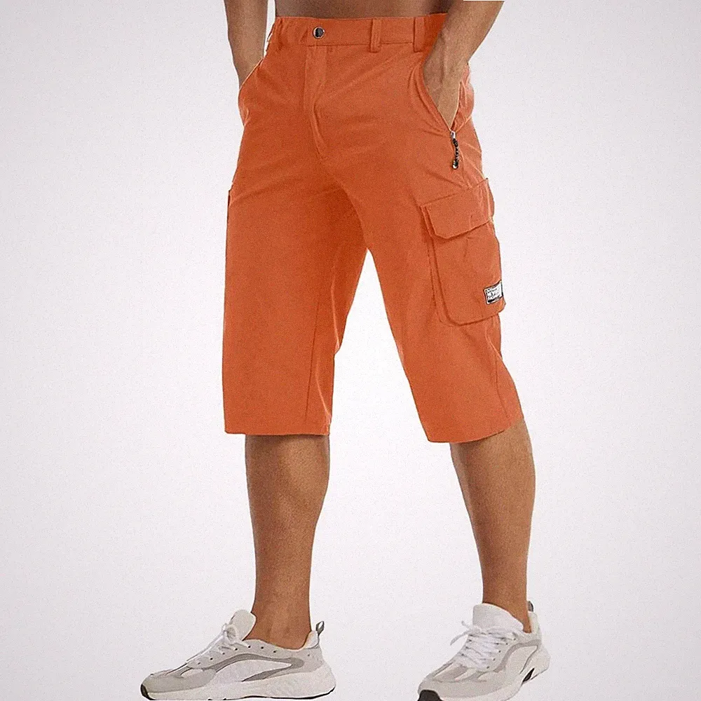 Herren Jogging Sporthose Cargo Hose Short Bermuda Kurzhose Cargohose Kurze Hose
