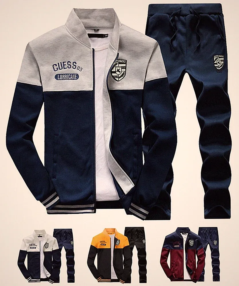 Herren Jogginganzug Jacke Tracksuit Suit Sportanzug Sporthose Trainingsanzug DE
