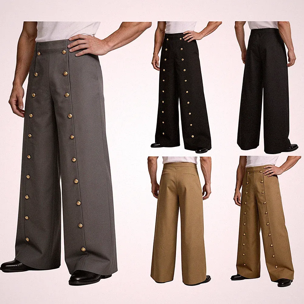 Herren Jogginghose Baggy Unterteile Weitbein Hose Modern Lose Hoher Bund Sport