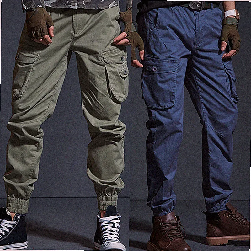 Herren Jogginghose Chino Cargo Jeans Hose Wandern Twill Track Freizeit