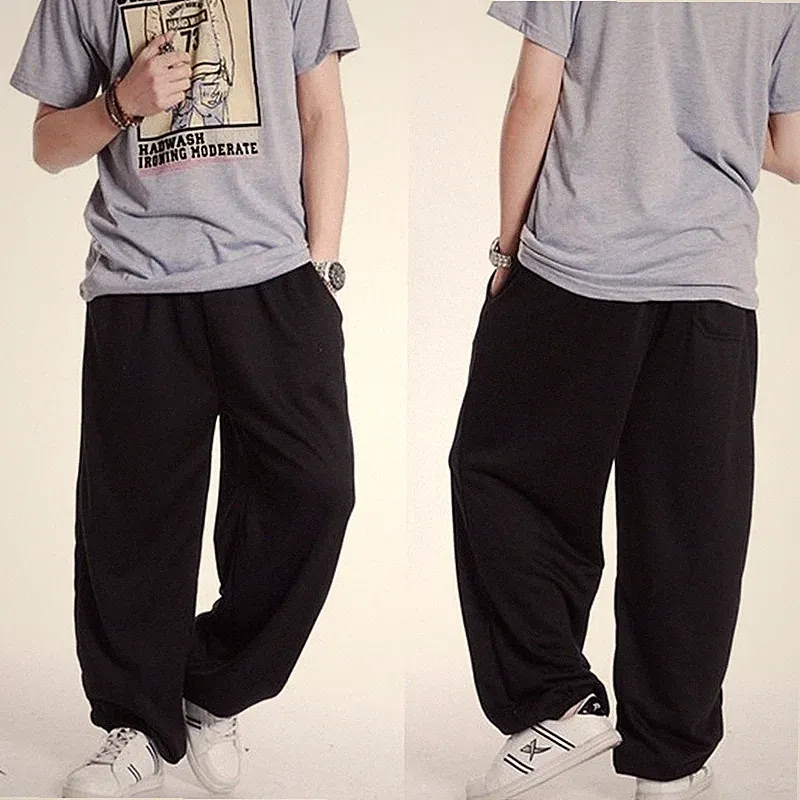 Herren Jogginghose Gummibund Hose SPORTS Baggy Hose Freizeit Locker Sitzend Chic