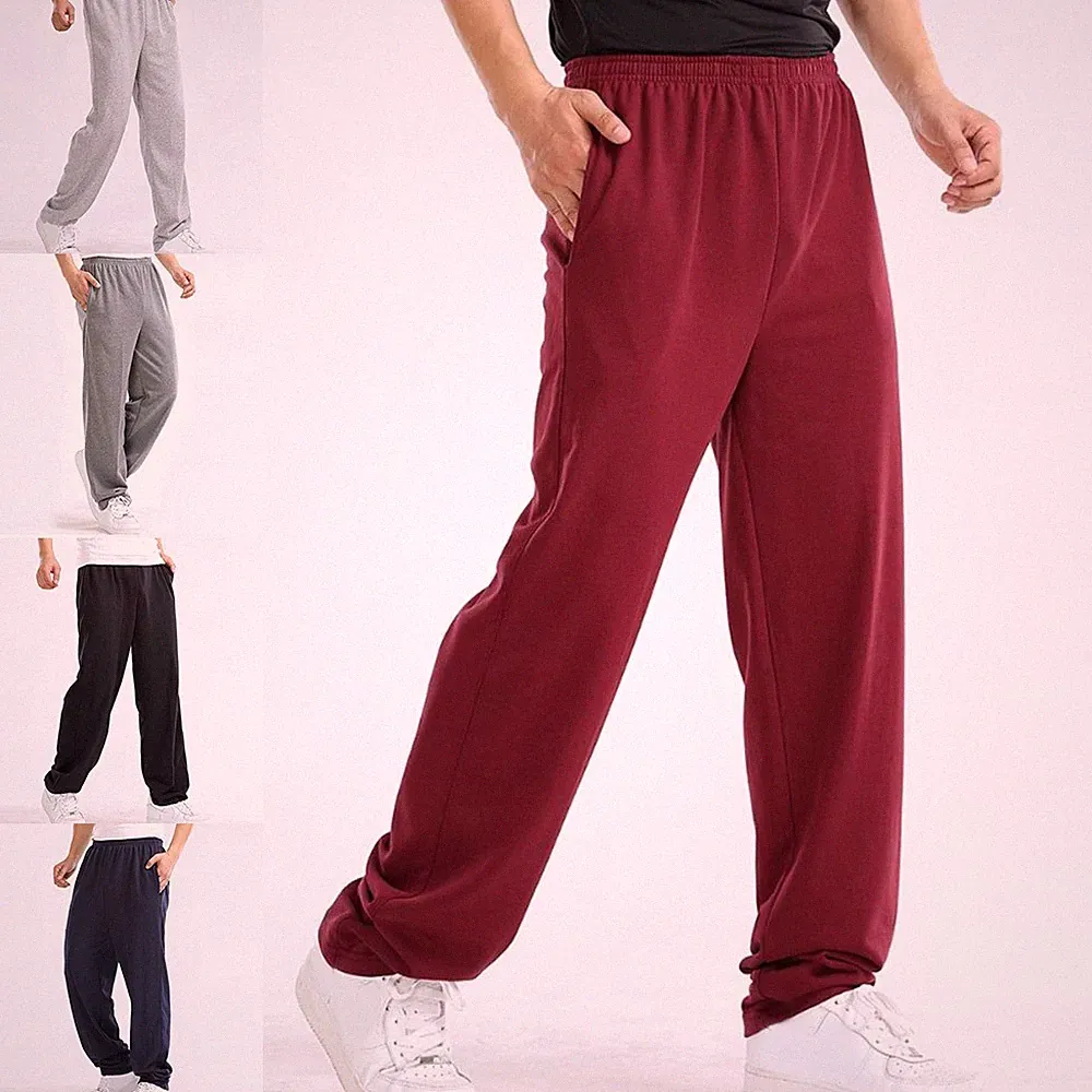 Herren Jogginghose Gummibund Loose Fit Freizeithose für Frühling Saison