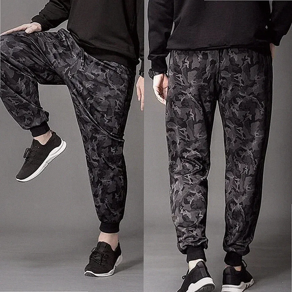 Herren Jogginghose Gym Fitness Sweatpants für freizeit Kordelzug Reißverschluss