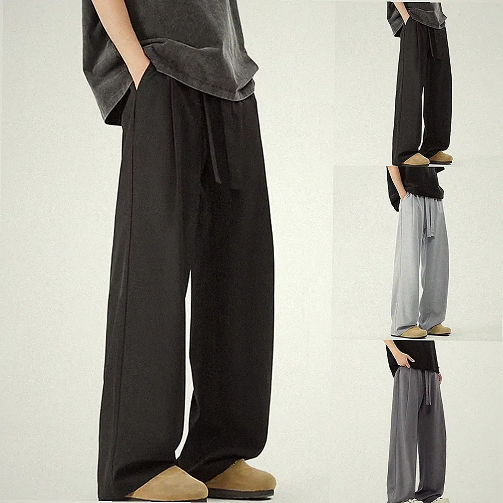 Herren Jogginghose in voller Länge Polyester Einfarbig Freizeit Sweatpants