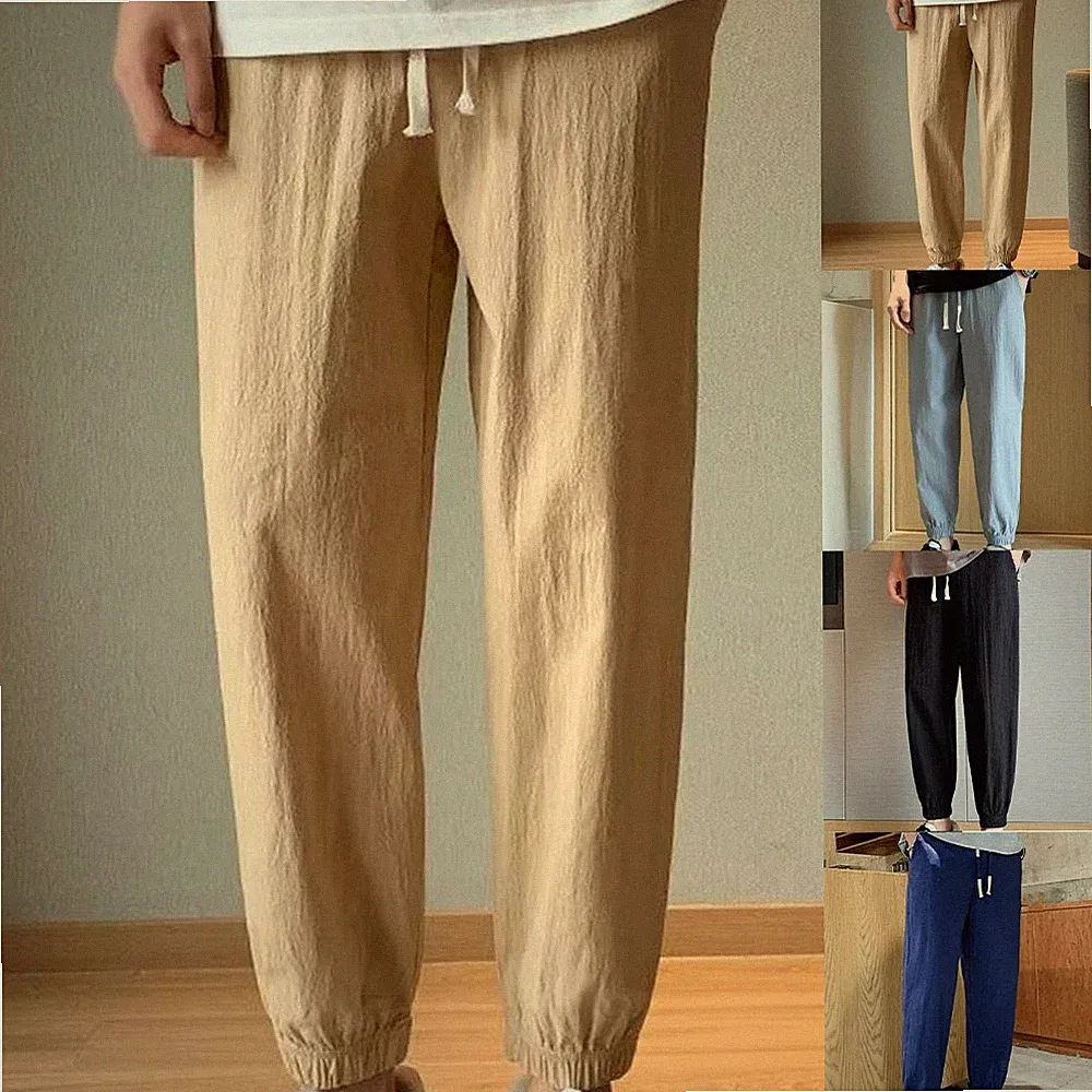 Herren Jogginghose Knöchellang Loose Fit Polyester Spandex Sweatpants