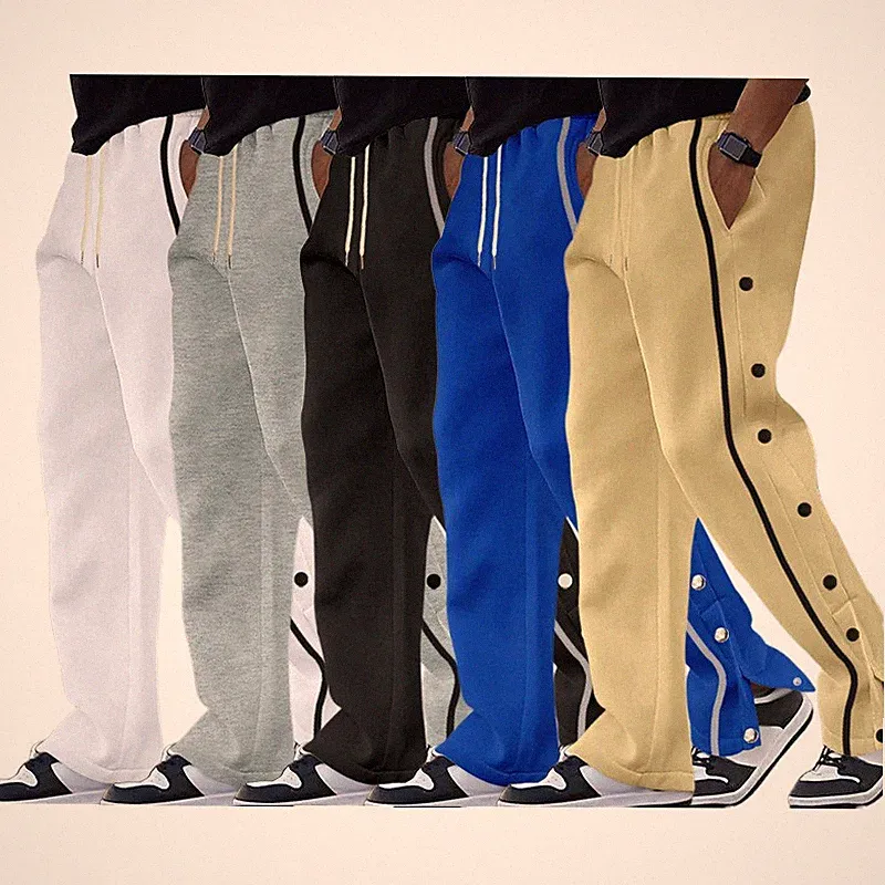 Herren Jogginghose Knopfhose Reha-Hose mit Druckknöpfe Freizeit Traningshose