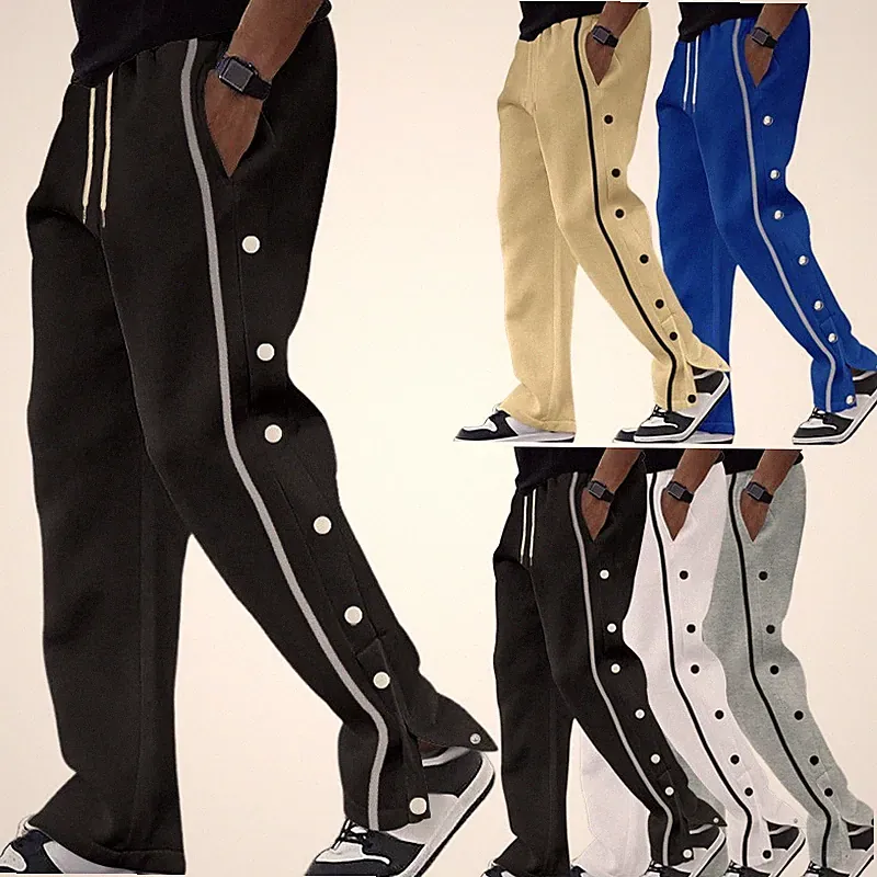 Herren Jogginghose Knopfhose Reha-Hose mit Druckknöpfe Freizeit Traningshose