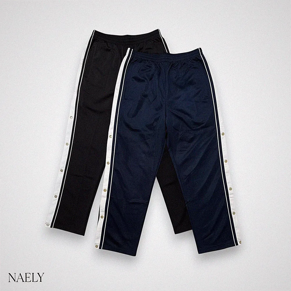 Herren Jogginghose Knopfhose Reha-Hose mit Druckknöpfe Traningshose Sporthose