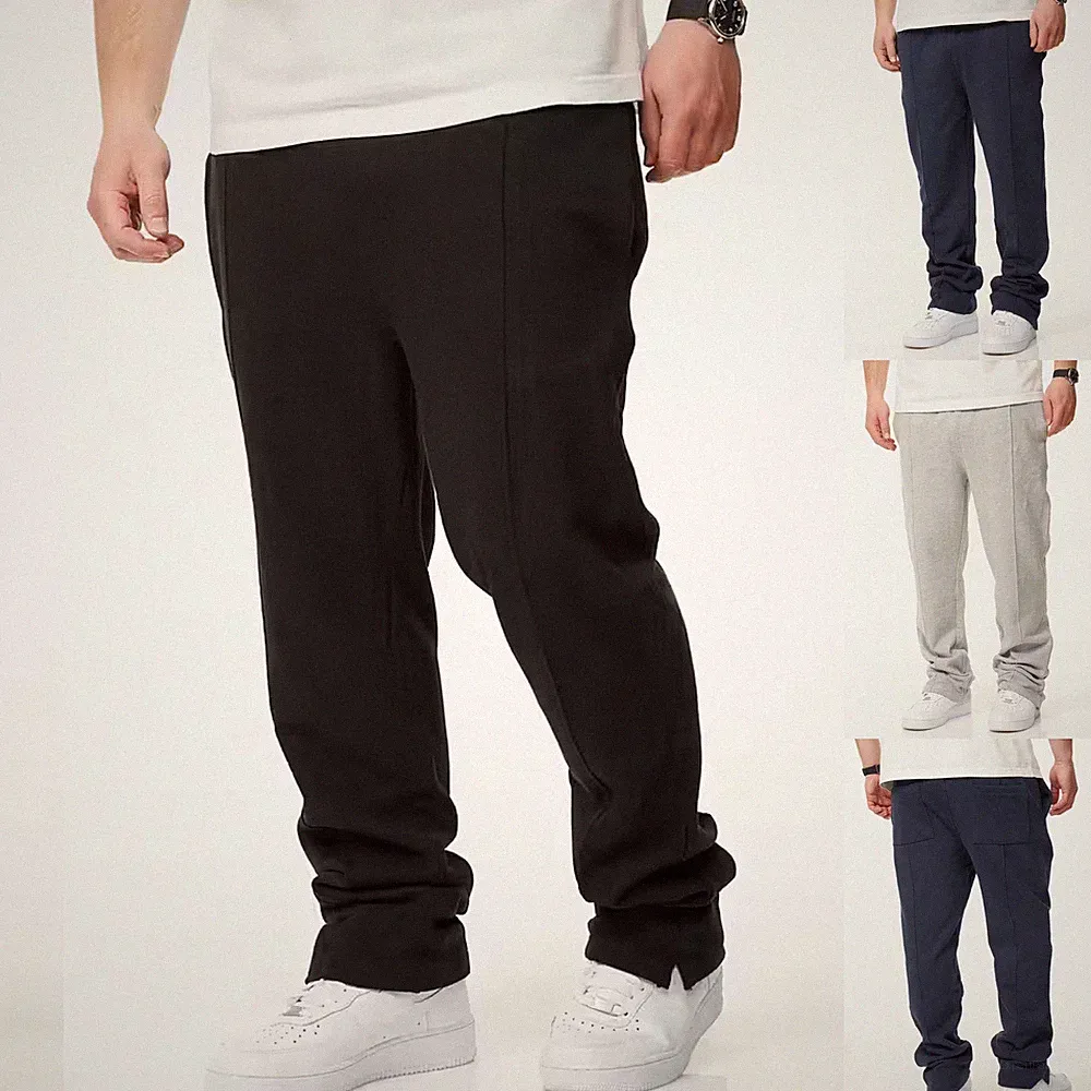 Herren Jogginghose Lang Straight Fit Baumwolle Sport Trainingshose NEU