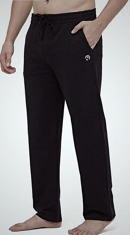 Herren Jogginghose Lange Atmungsaktiv Baumwolle Klassische Sporthose mit Taschen