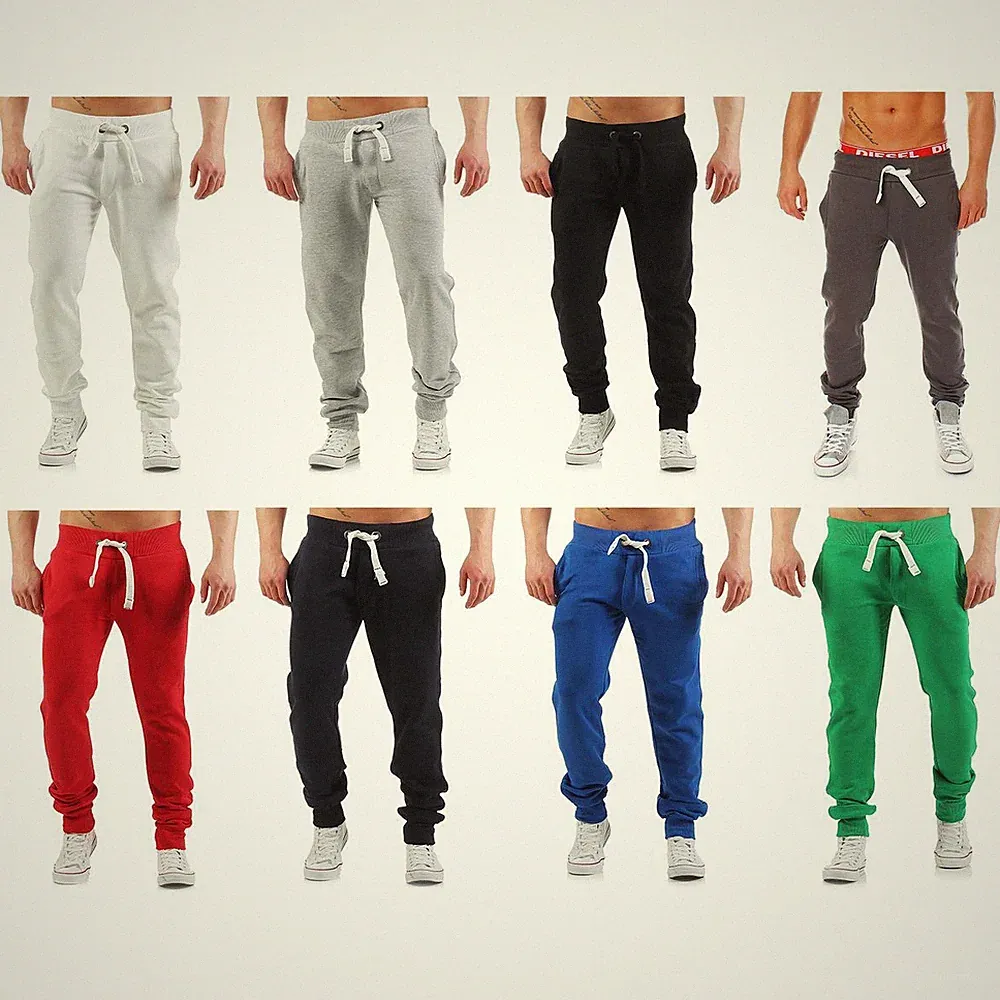 Herren Jogginghose lange Sporthose Freizeithose Sweatpants Trainingshose Slimfit