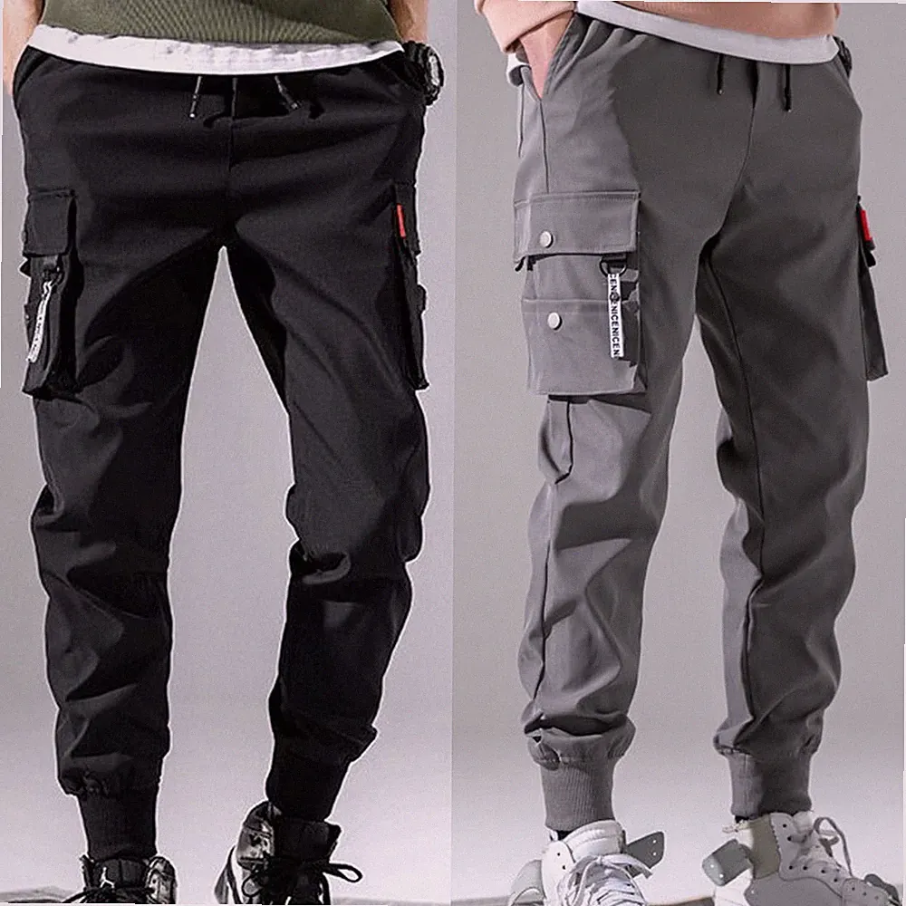 Herren Jogginghose mit Hip Hop Jogginghose Hose und Cargotaschen