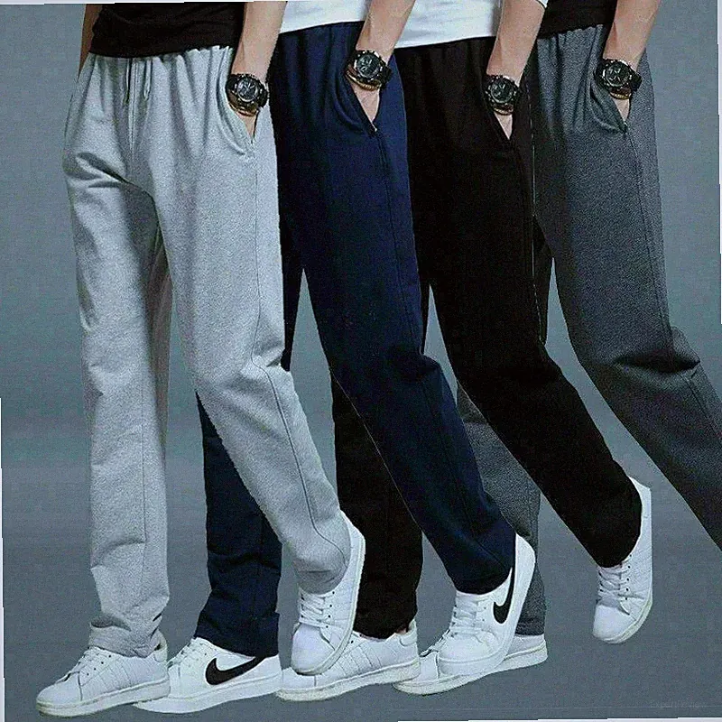 Herren Jogginghose mit offenem Saum Sweatpants Fleece Trainingsanzug Jogger S-XL-3XL-8XL