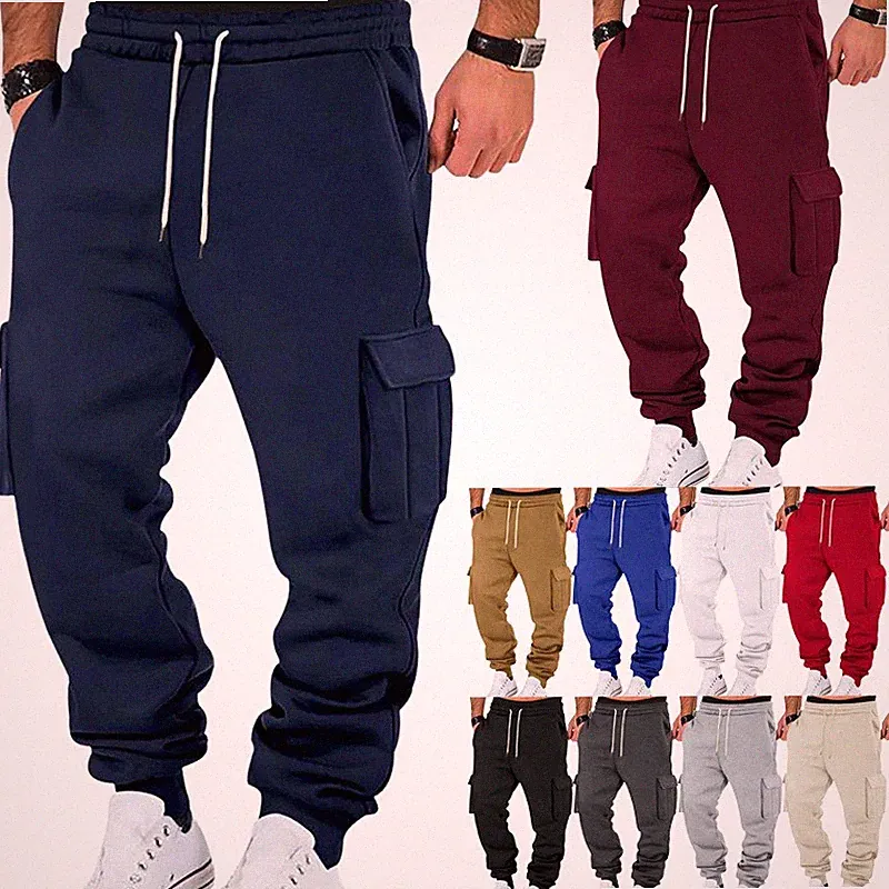 Herren Jogginghose Multi Tasche Sporthose Trainingshose FitnessHose Freizeithose