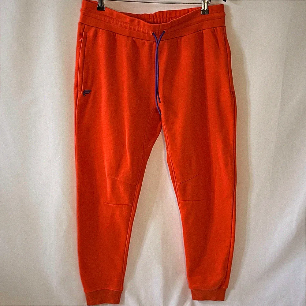 Herren Jogginghose Orange Gr. 44 Bund 44 cm Schrittlänge 74 cm Taschen