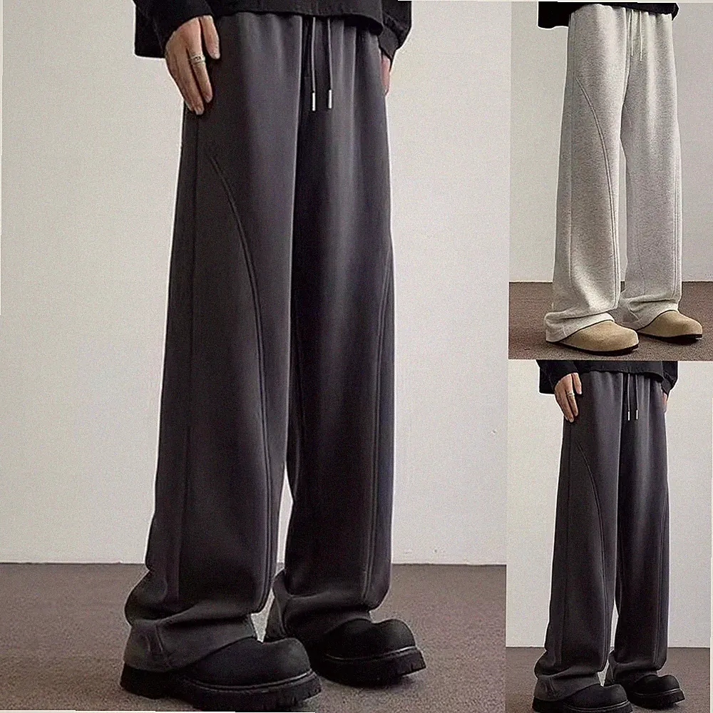Herren Jogginghose Oversize Jogger Gummibund Polyester Elasthan volle Länge
