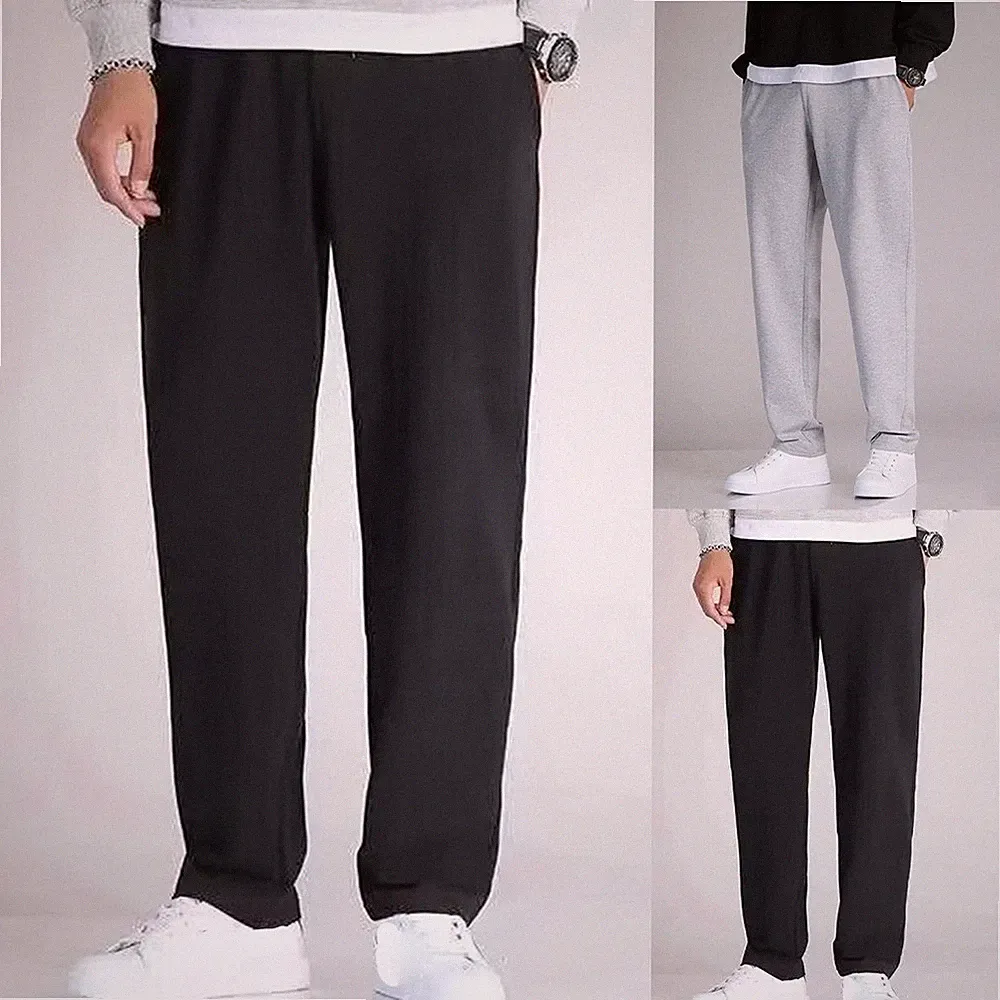 Herren Jogginghose Oversize Schnitt Gummibund Einfarbig Atmungsaktiv Stoff