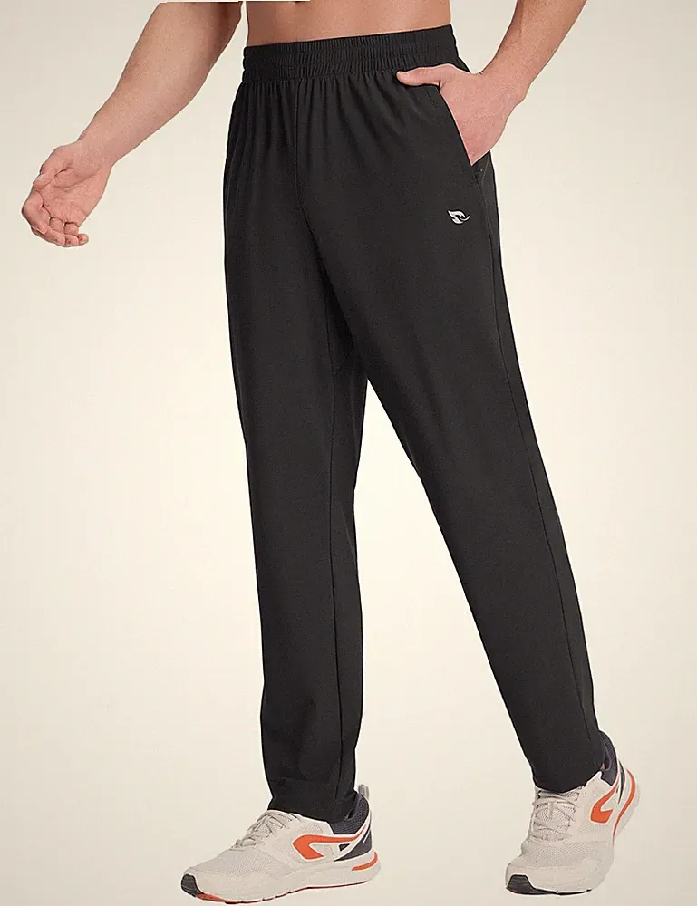 Herren Jogginghose Reißverschlusstasche Sporthosen Schnelltrocknend Nylon Lau...