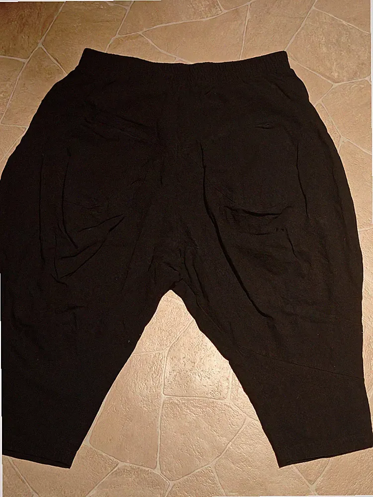 Herren Jogginghose Schwarz 2XL Schrittlänge 32 in Elastikbund mit Taschen