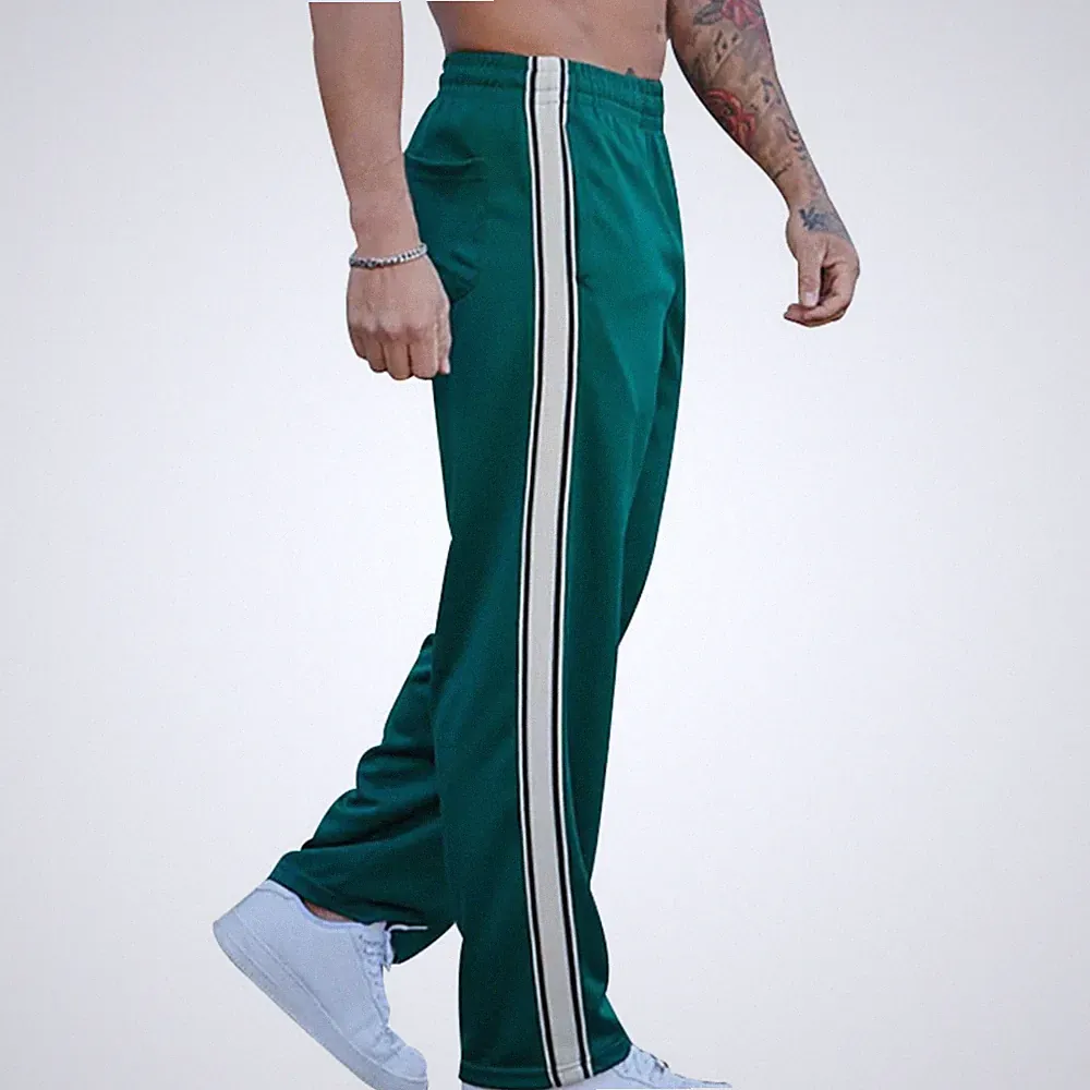 Herren Jogginghose Sporthose Freizeithose Trainingshose Sweathose Lang Streifen