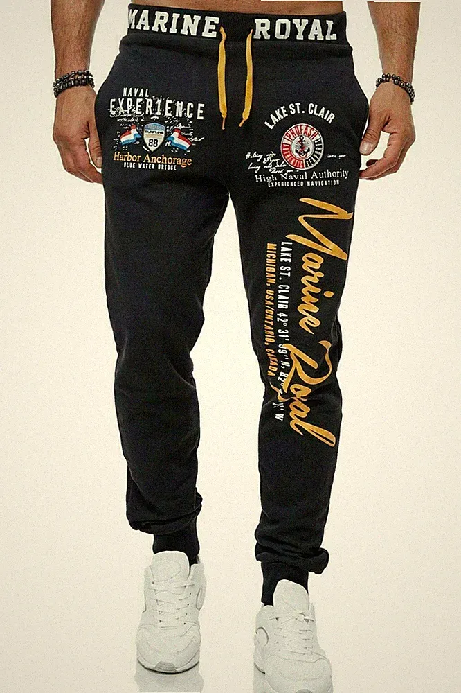 Herren Jogginghose Sporthose Männer Trainingshose Sweatpants Marine NEU