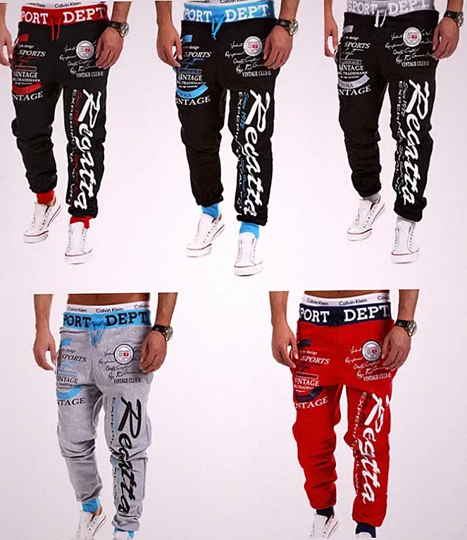 Herren Jogginghose Sportliche Freizeithose Ausgefallenes Design Marine Sport