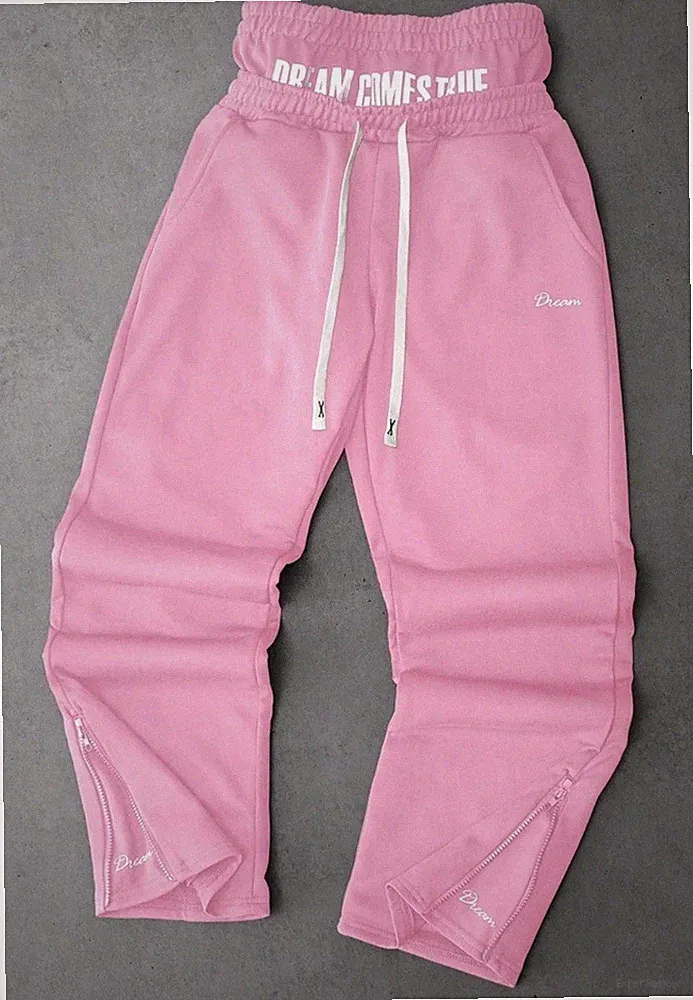Herren Jogginghose Streetfashion mit Print Reißverschluss Saum Casual Sporthose