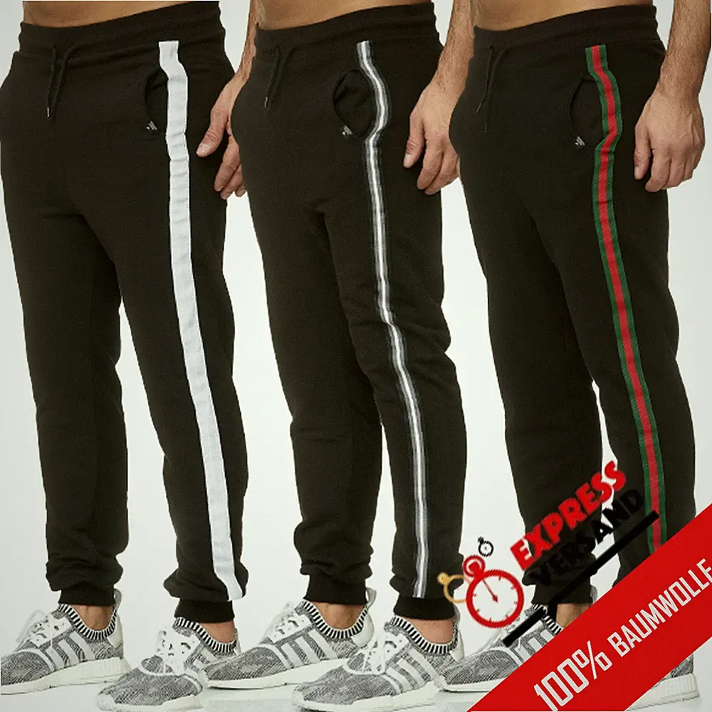 Herren Jogginghose Sweat Pants Freizeithose Fitnesshose Trainingshose Baumwolle