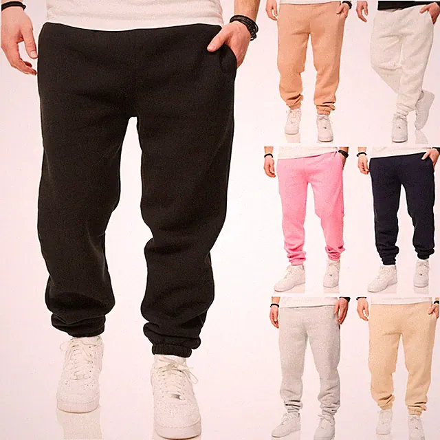 Herren Jogginghose Sweatpants Trainingshose Straight Fit Freizeithose NEU