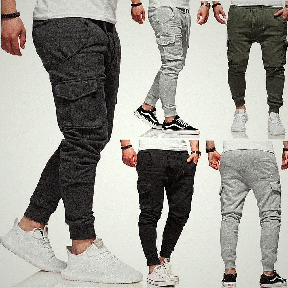 Herren Jogginghose Trainingshose Sporthose Fitness Hose Jogger Cargo NEU