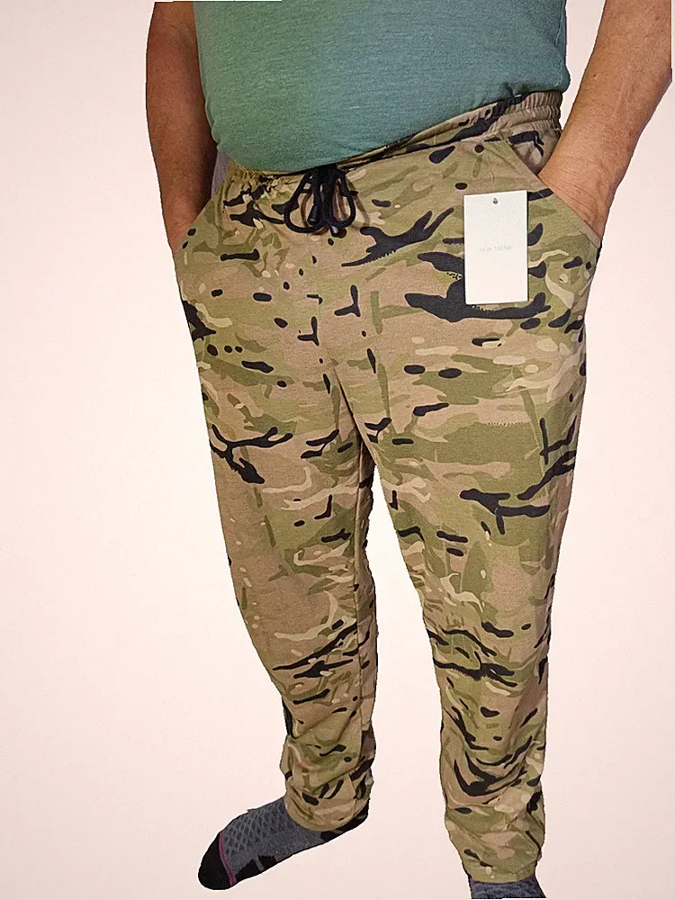 Herren-Jogginghose, Übergröße 62/6XL , militärisches Tarnmuster