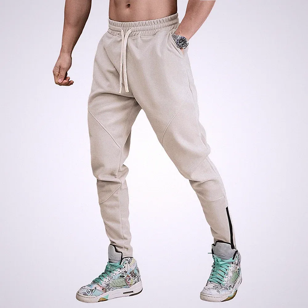 Herren Jogginghose volle Länge Fleece gefüttert locker gerader Schnitt für Sp