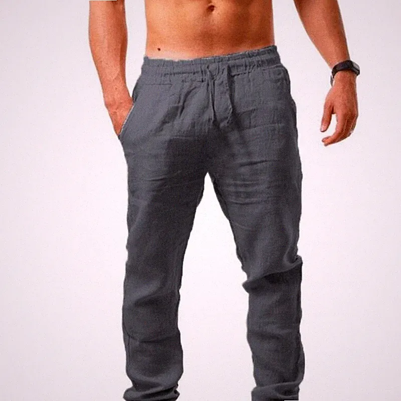 Herren Jogginghose weites Bein lockere Passform Kordelzug weich Stretch Polyeste