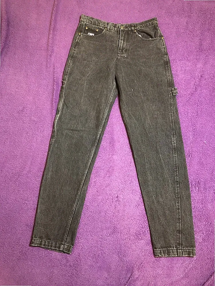 Herren Karl KANI Cargo Denim Jeans gesticktes Logo Multipocket Jogginghose Gr...