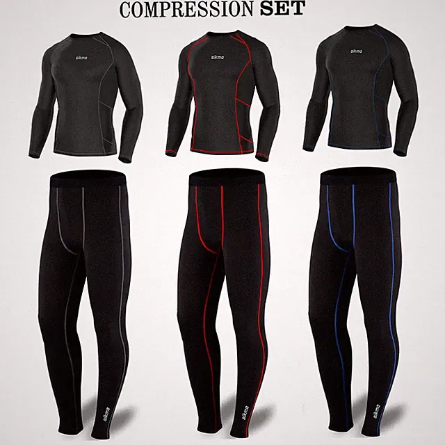 Herren Kompression Oberteil/Unterteil Baselayer Body Armour Skin Fit Unterhemd Legging