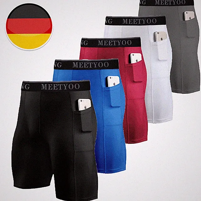 Herren Kompression Shorts Fitness Sport Laufhose Gym Base Layer Training Hose