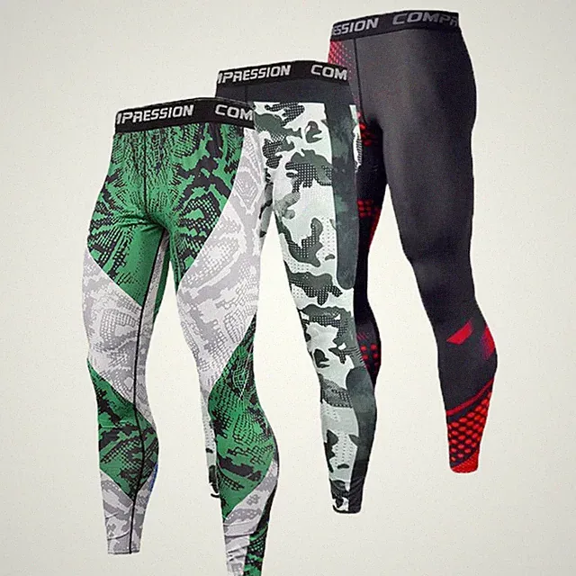 Herren Kompressionshose Leggings Fußball Laufen Gym Leggins Socke