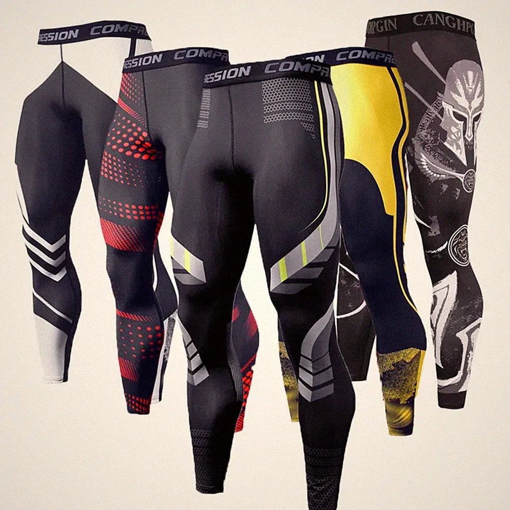 Herren Kompressionshose Leggings Fußball Laufen Gym Leggins Socke
