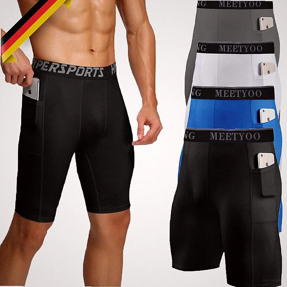 Herren Kompressionsshorts Schnelltrocknendes Baselayer Tights Kurz Unterhose