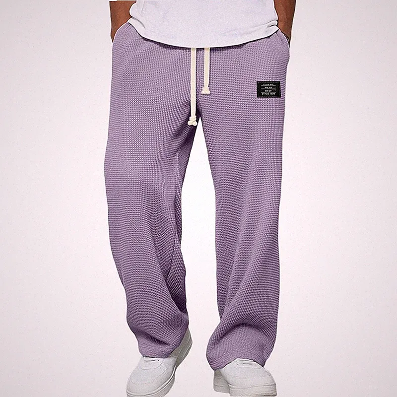 Herren Lange Hosen Weites Bein Freizeithose Sweatpants Jogginghose Bequem