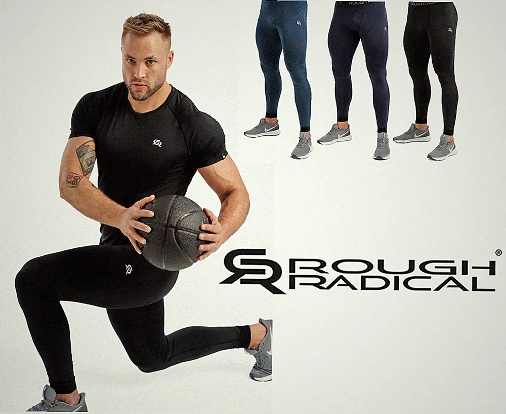 Herren Laufhose Jogginghose mit Schlüsseltasche Fitnessleggins TIGHT S-2XL