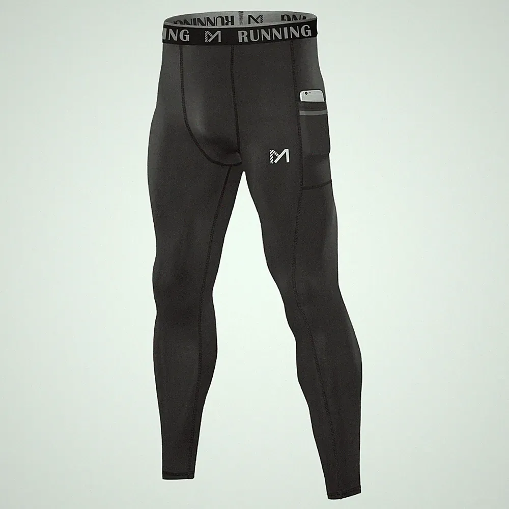 Herren Laufhose Tights Unterhosen Kompressions Hose Jogginghose Sporthosen Gym