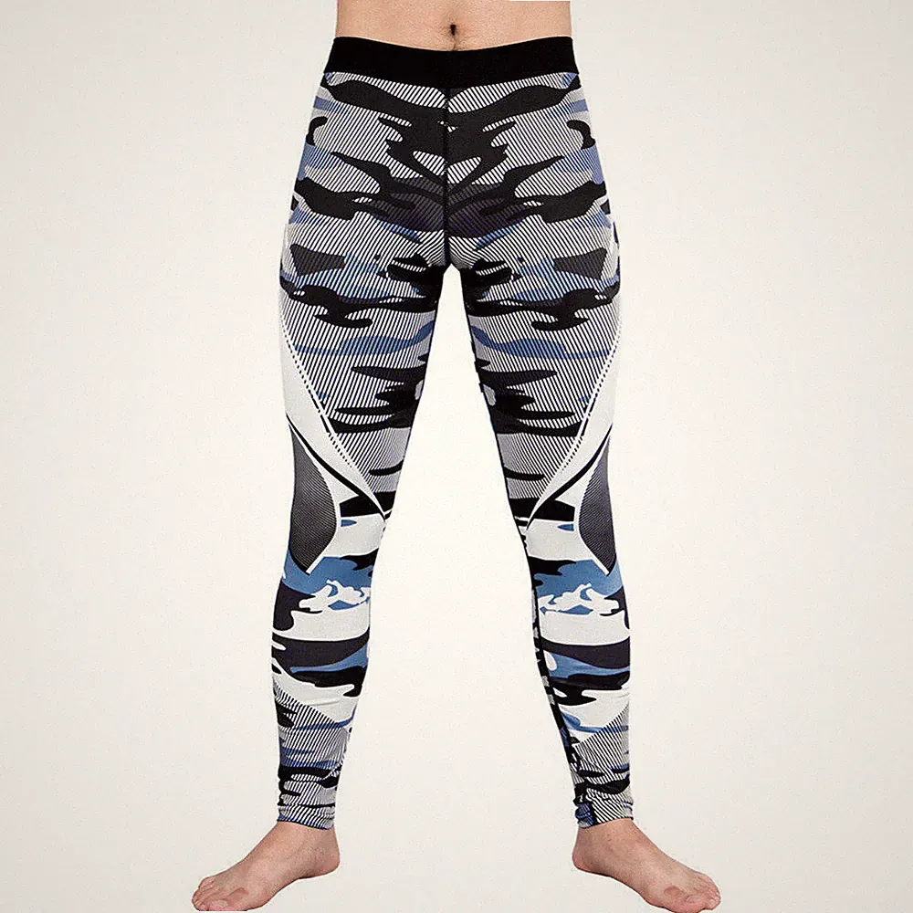 Herren Leggings Lange transparente Kompressionshose Hose Sport-Tights Unterwäsch