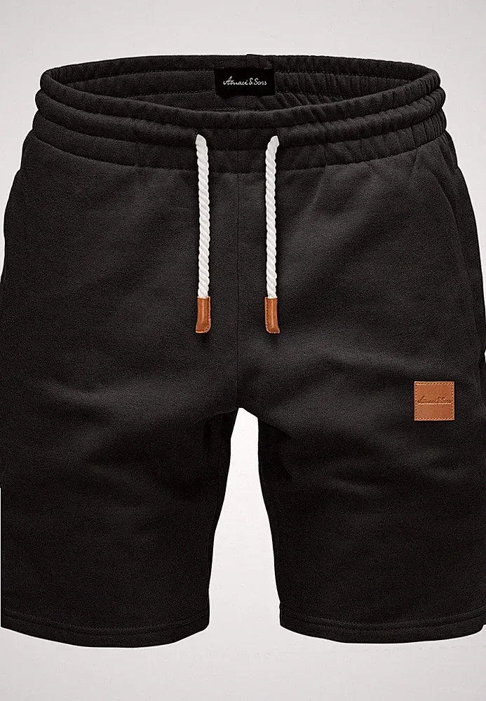 Herren Männer Kurze Bermuda Sweat Hose Regular Fit 8008