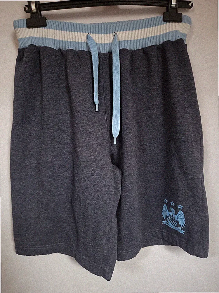 Herren Manchester City Football Club Jogginghose Sweat Shorts Größe M A1119