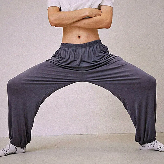 Herren Modal Hosen Kung Fu Yoga Baggy Freizeit Locker SPORTS Tai Chi Neu HOT